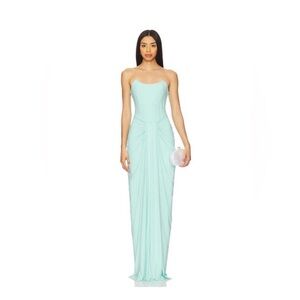Deme by Gabriella Pearl Gown in green/teal/aqua
